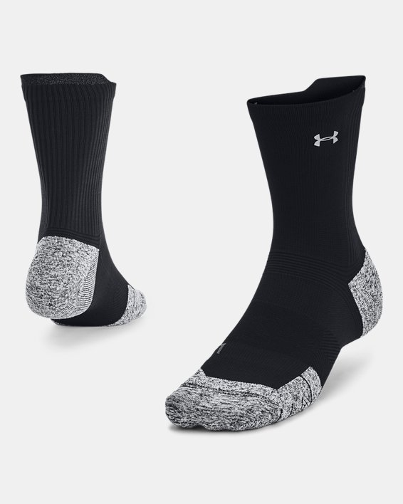 Unisex UA ArmourDry™ Run Cushion Mid-Crew Socks in Black image number 0